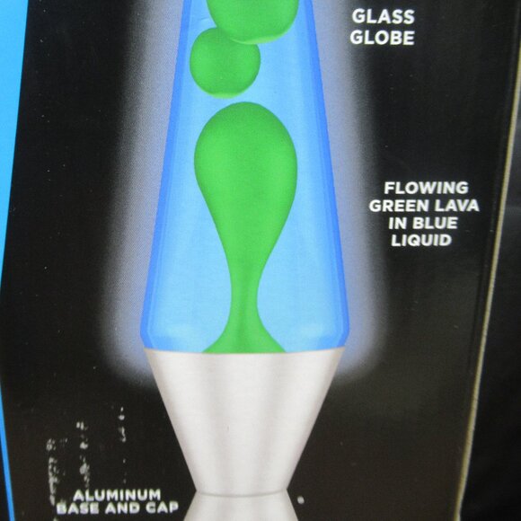 Classic Lava Lamp 14.5" Green and Blue - Picture 3 of 6